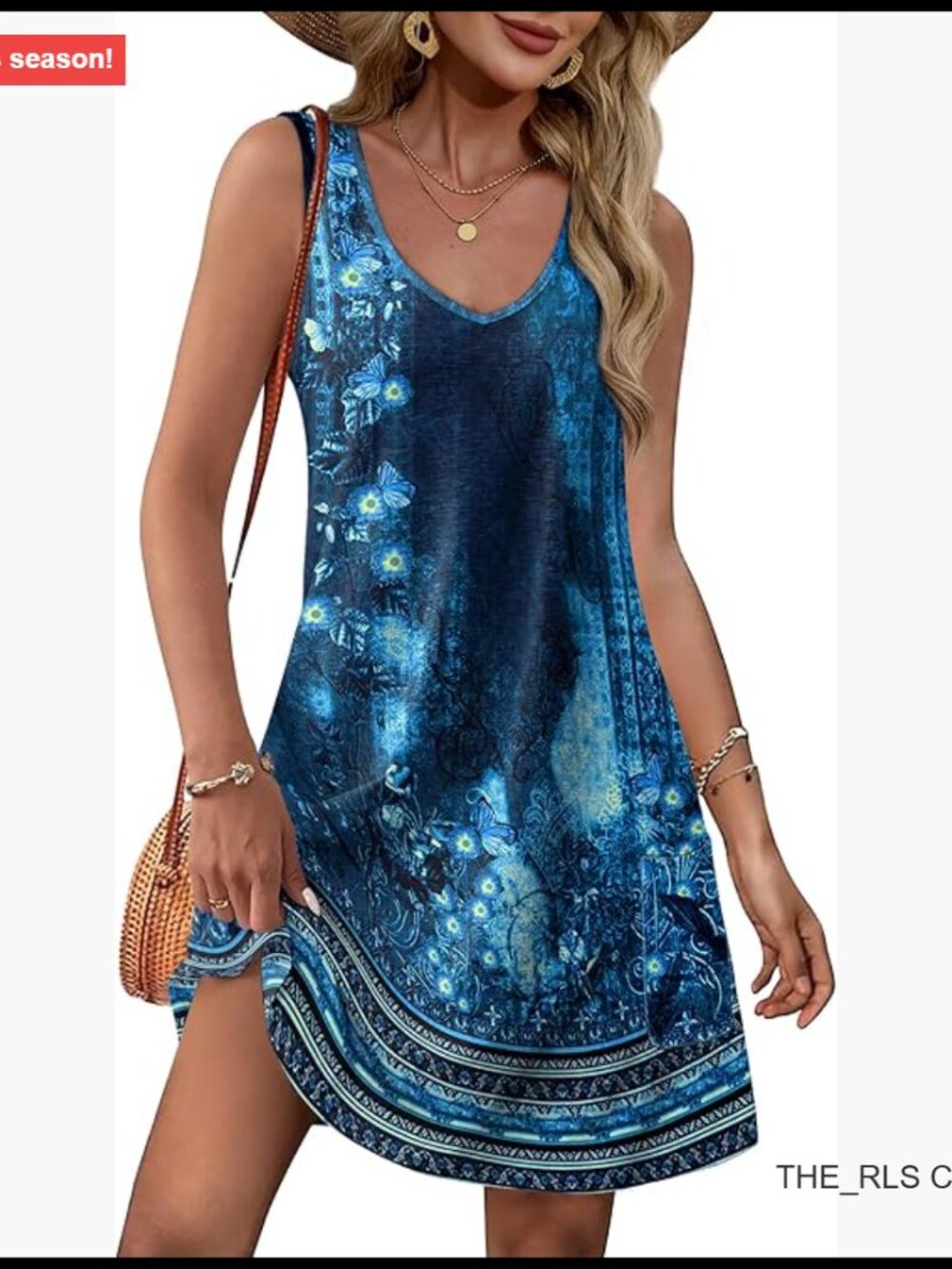 V-Neck Sleeveless Sundress with Pockets, Casual Summer Dress